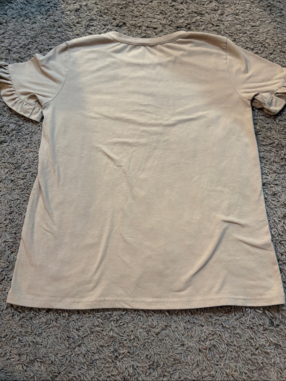 Women's Short-Sleeve Crew Tee in Light Beige - Picture 6 of 6